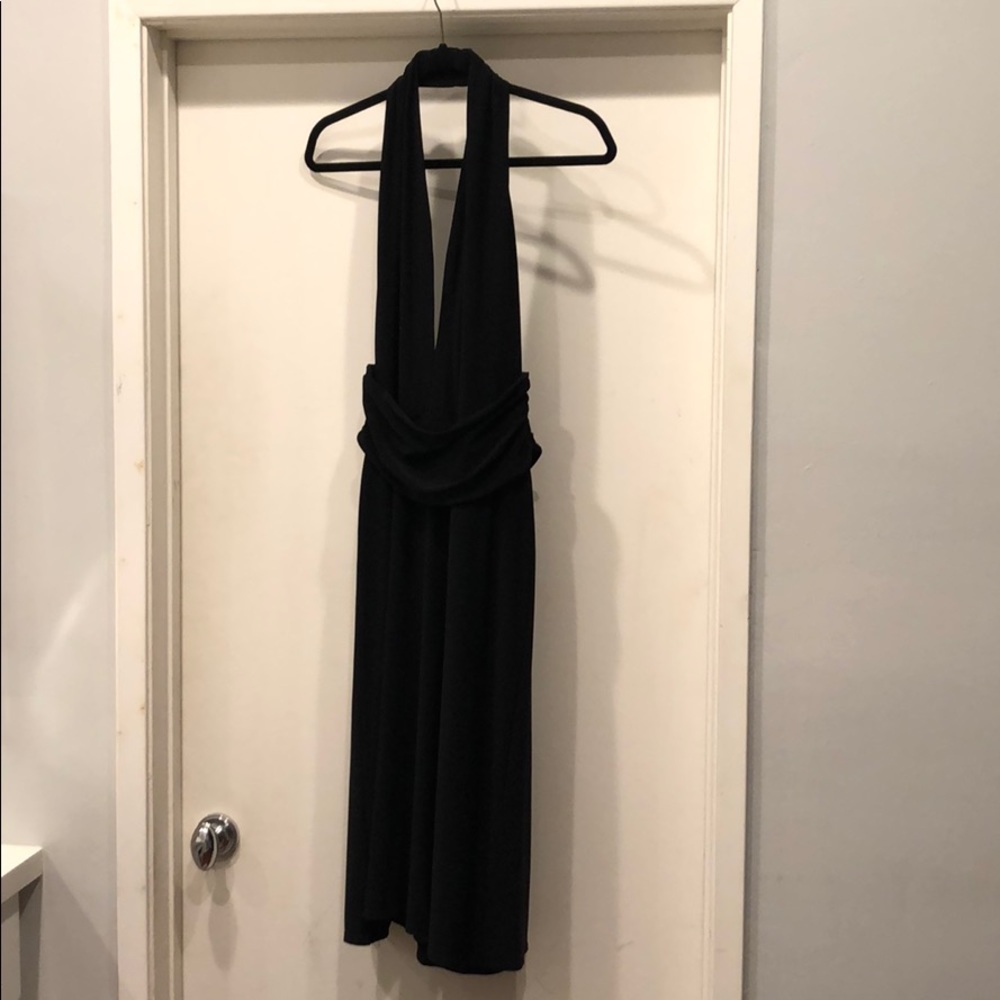 LAUNDRY black backless halter dress size 10.